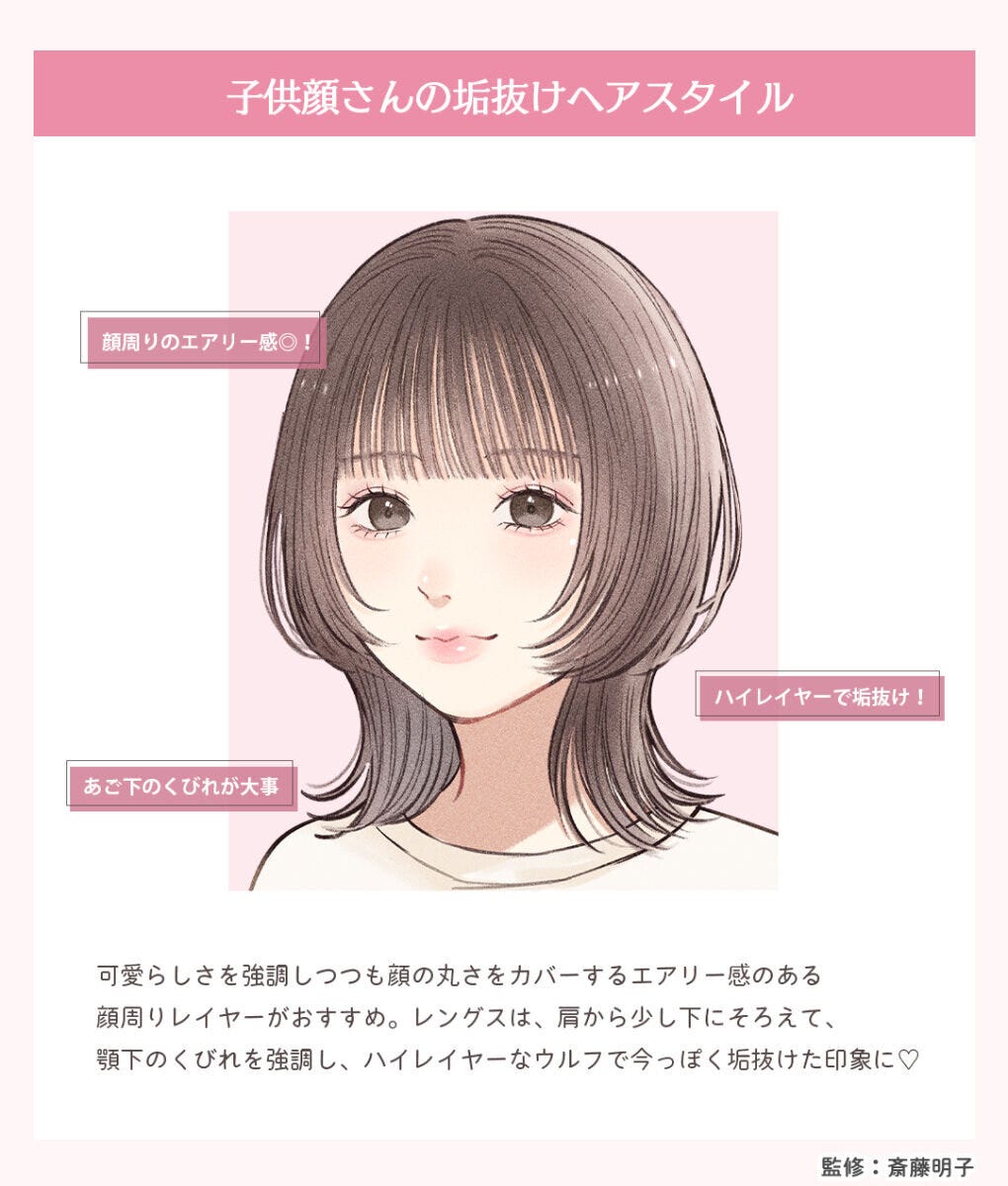 子供顔さんにおすすめの垢抜けヘア