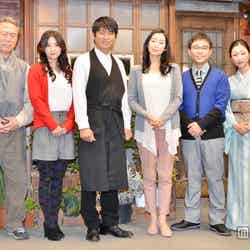 会見に出席した（左から）小林稔侍、倉科カナ、高橋克典、木村多江、八嶋智人、壇蜜