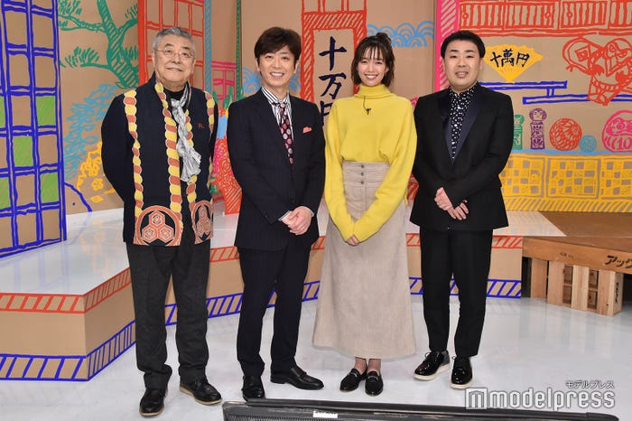 (左から)中尾彬、後藤輝基、佐藤栞里、岩尾望(C)モデルプレス