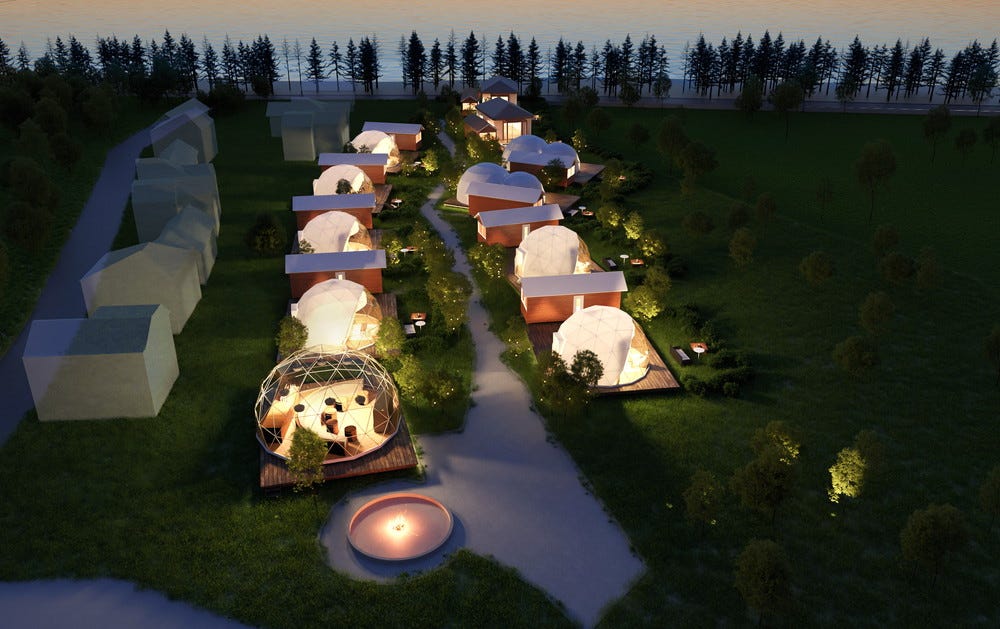 滋賀「琵琶湖グランピング グランピングヴィレッジ滋賀今津浜」2021年9月OPEN