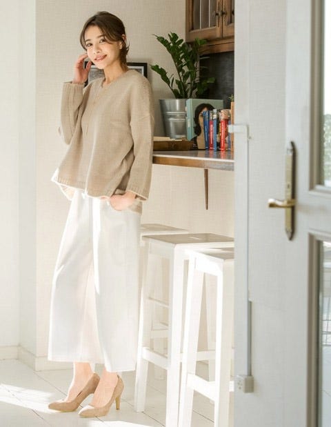 ポンチ素材クロップド丈ワイドパンツ「Re:EDIT by GALSTAR」1,798円(税込)/画像提供:Re:EDIT by GALSTAR