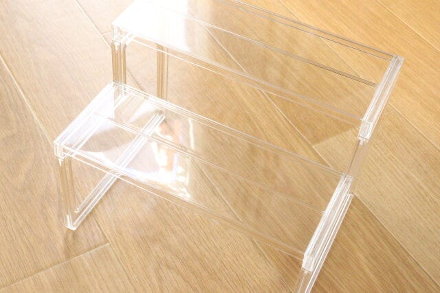 ダイソー ディスプレイステージ(ワイド、2段)組み立て ダイソーのディスプレイステージ(ワイド、2段)組み立て2