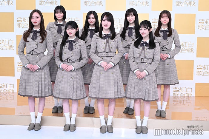 (後列左から)遠藤さくら、井上和、池田瑛紗、菅原咲月(前列左から)梅澤美波、川崎桜、賀喜遥香、一ノ瀬美空/乃木坂46(C)モデルプレス