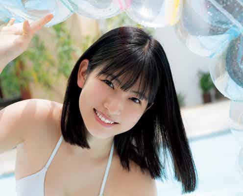 “ハロプロ超新星”モー娘。北川莉央、無垢な白水着にドキッ 無邪気な笑顔&大人びた視線のギャップ