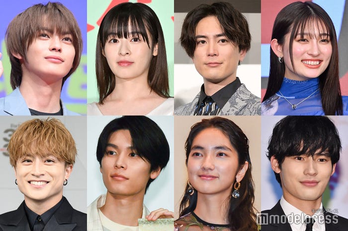 (上段左から)神尾楓珠、森七菜、間宮祥太朗、吉川愛(下段左から)白濱亜嵐、萩原利久、仁村紗和、水上恒司(C)モデルプレス