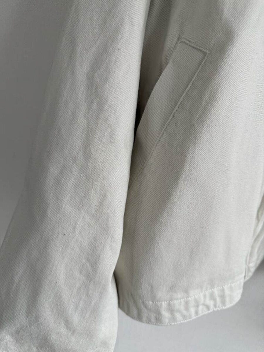 GUコットンジップアップジャケット　素材感