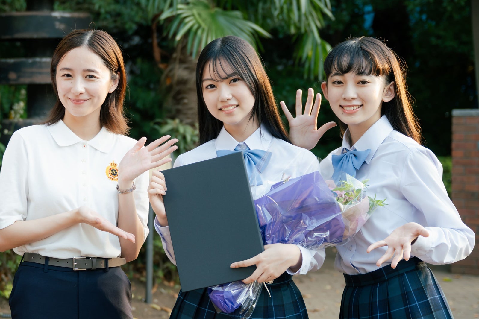 堀田真由、北里琉、近藤華（C）フジテレビ