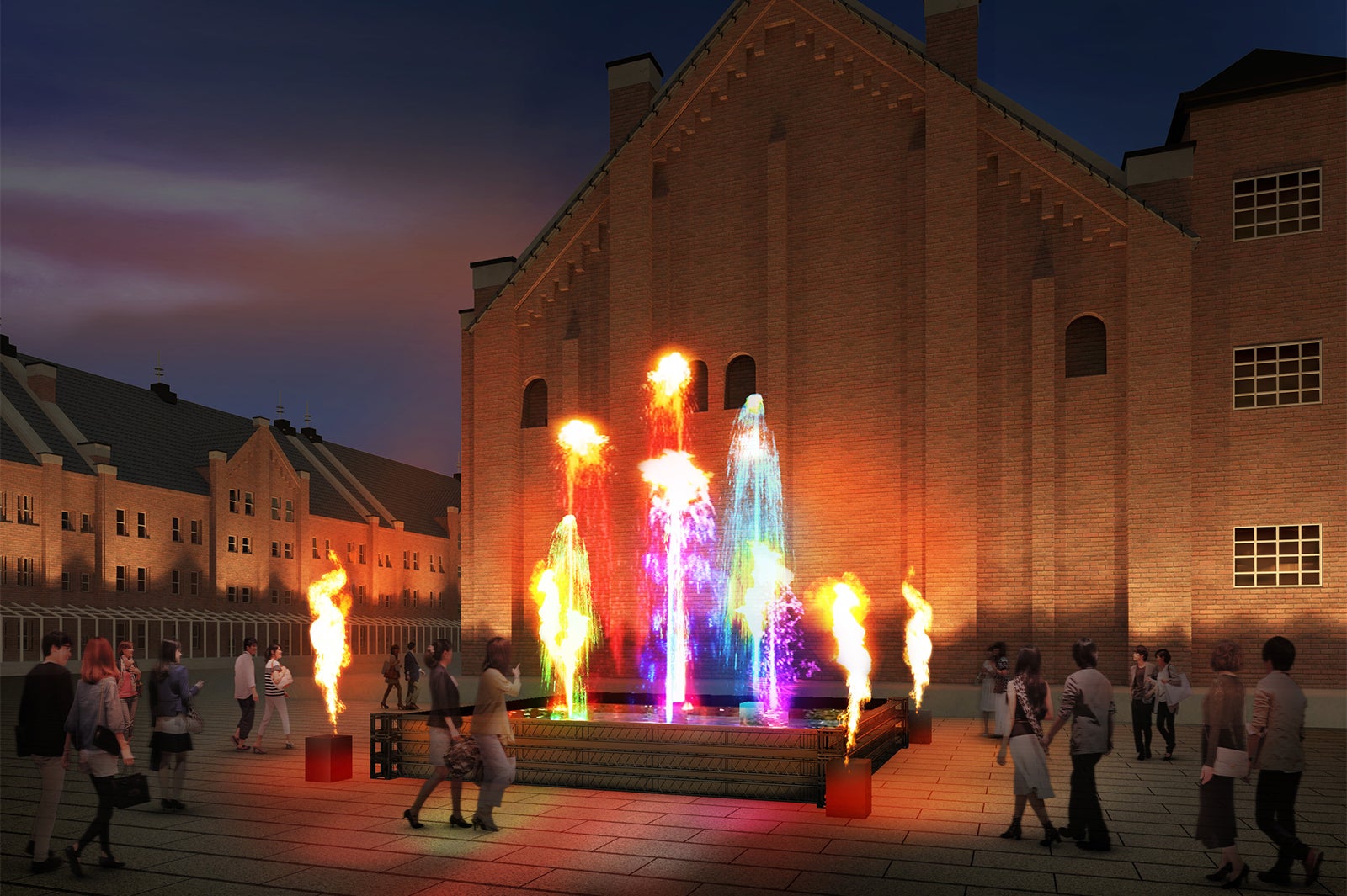 FLAME FOUNTAIN 2017／画像提供：横浜赤レンガ倉庫
