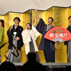 （左から）京本政樹、GACKT、二階堂ふみ、伊勢谷友介、武内英樹監督（C）モデルプレス