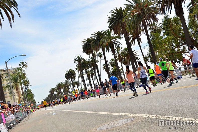 サンタモニカのビーチが見えてくればゴールまであと少し