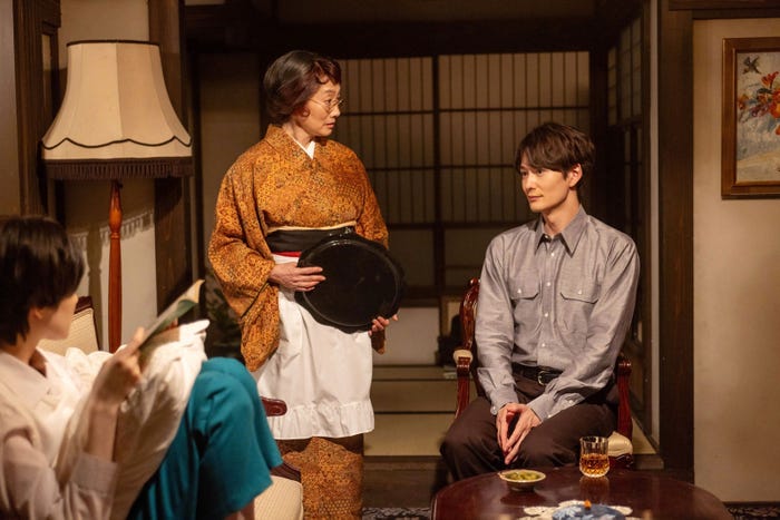 余貴美子、岡田将生「虎に翼」第100話(C)NHK