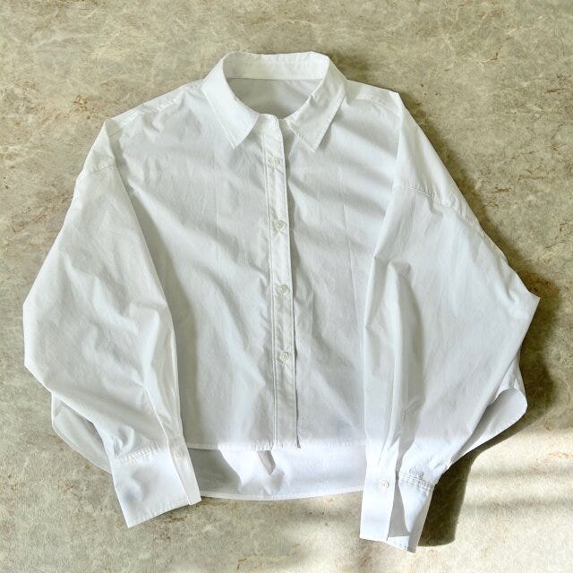 PLSTタイプライタークロップドシャツ PLSTタイプライタークロップドシャツ WHITE