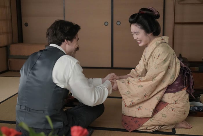 トミー・バストウ、高石あかり「ばけばけ」第49話(C)NHK