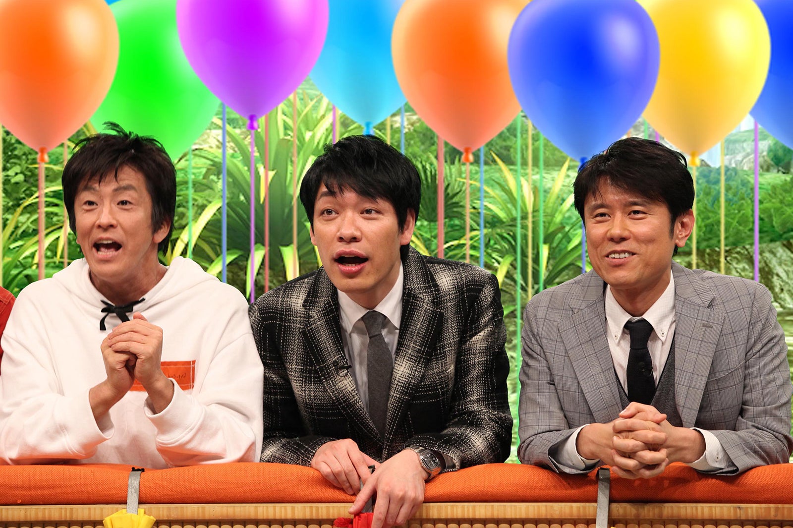 堀内健、川島明、原田泰造（C）フジテレビ