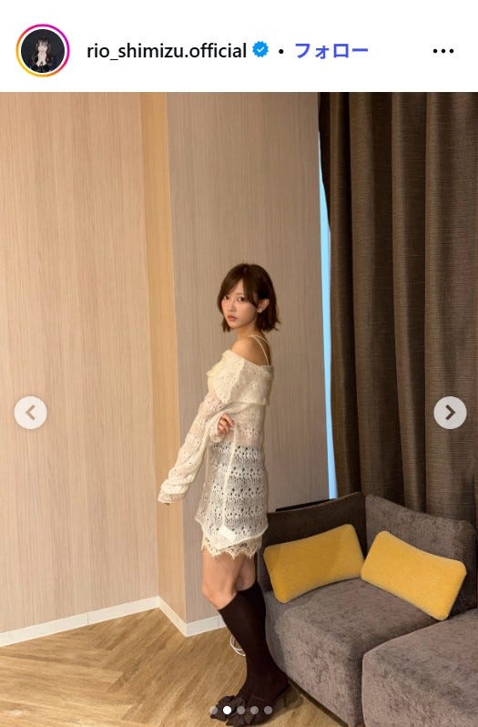 清水理央Instagramより
