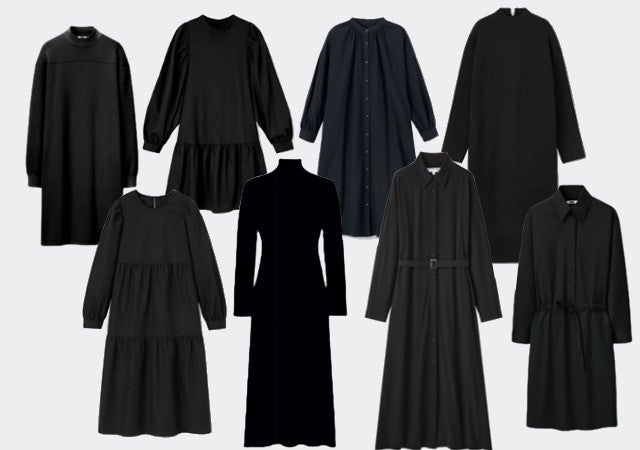 秋もやっぱり黒ワンピが使える 全身ユニクロ Guで顔タイプ別 黒ワンピース コーデ8連発 モデルプレス