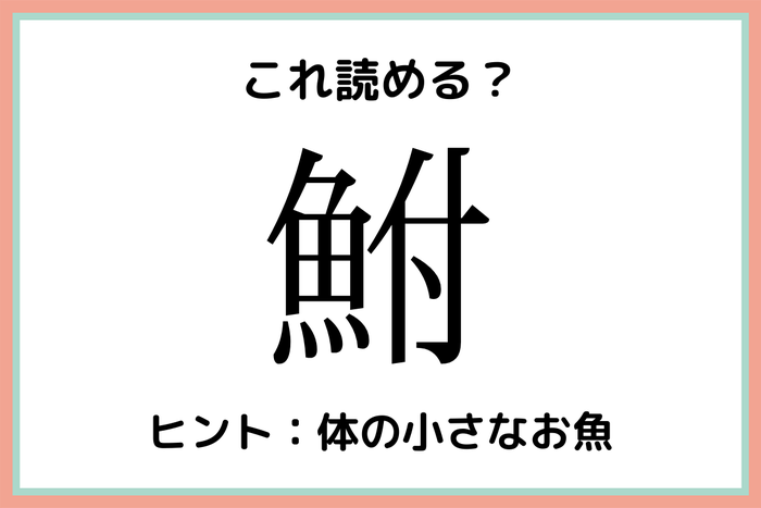 鮒 って何て読む 大人なら知っておきたい 難読漢字 魚編 モデルプレス