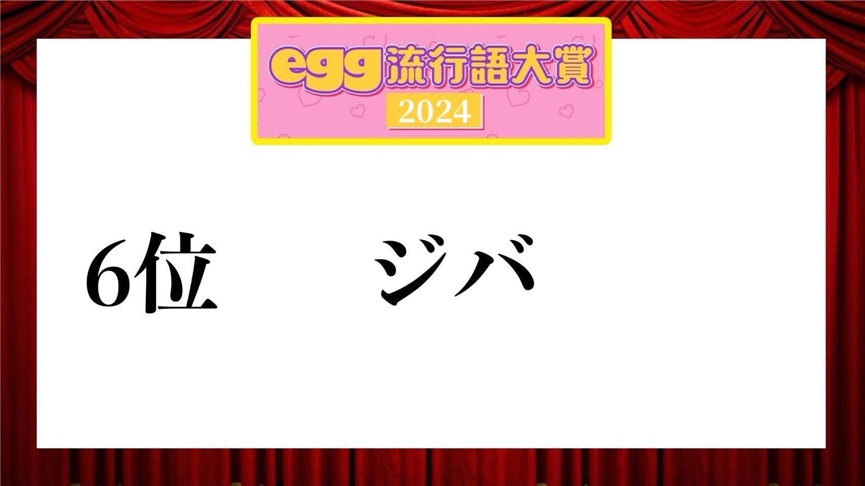 「egg流行語大賞2024」（提供写真）