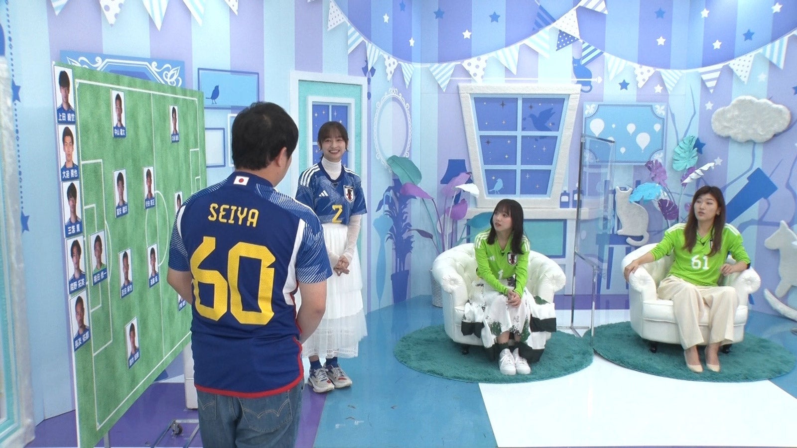 （左から）せいや、影山優佳、齊藤京子、ヒコロヒー（C）テレビ朝日