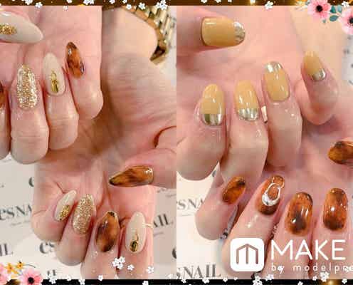 大人かわいいが魅力|最旬べっ甲柄ネイルデザイン10選