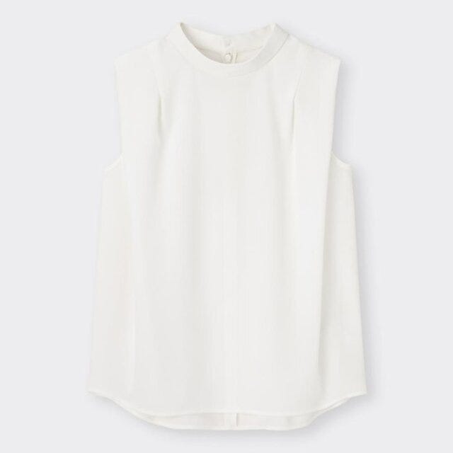 GU　トップス　ブラウス　スタンドカラー　上品