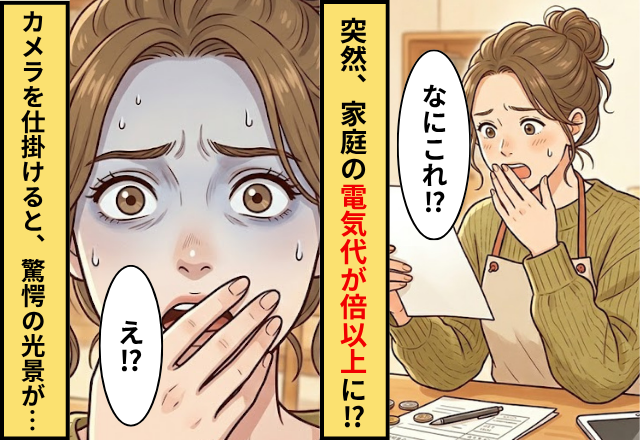 ある日…電気代が倍以上になった家庭！？家にカメラを仕掛けた結果⇒信じられない光景が！？