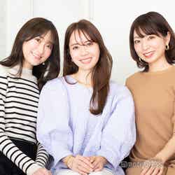 （左から）三井菜那、山岡葵、筧沙奈恵（C）モデルプレス