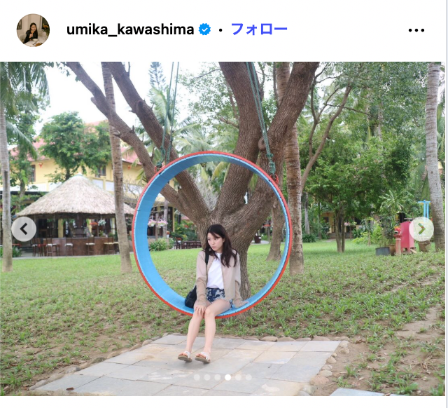 川島海荷Instagramより