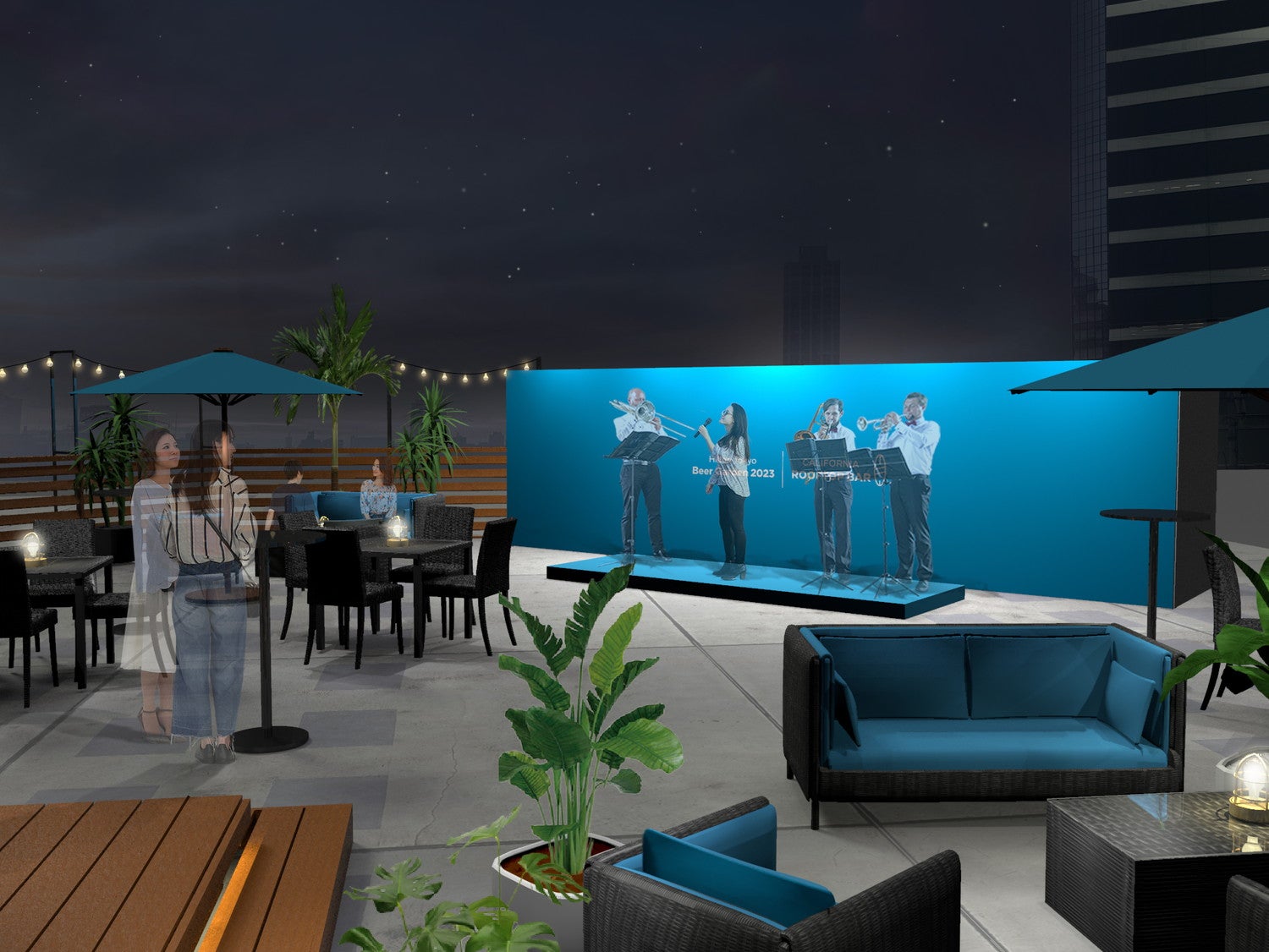 ビアガーデン／画像提供：ヒルトン東京