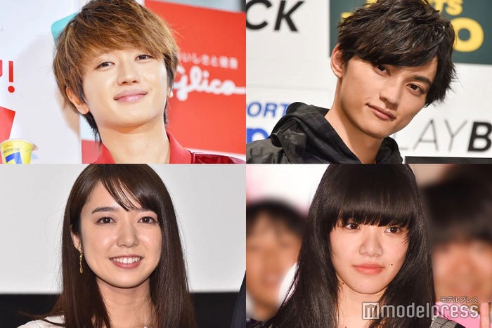 (左上から)西島隆弘、日高光啓(左下から)上白石萌音、あいみょん(C)モデルプレス
