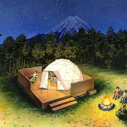 富士山を臨む手ぶらキャンプ施設「ピカフジヤマ」テントやコテージで快適アウトドア／画像提供：富士急行