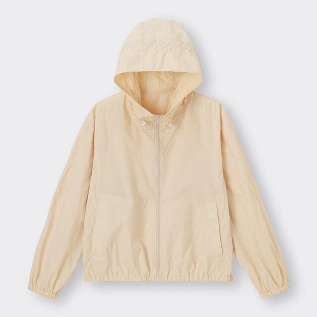 GU ブラフィールリブアメリカンスリーブワンピース 着回し 6style EccO イラスト GU UVカットシアーブルゾン