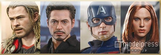 歴代フィギュア展示(C)Marvel2015