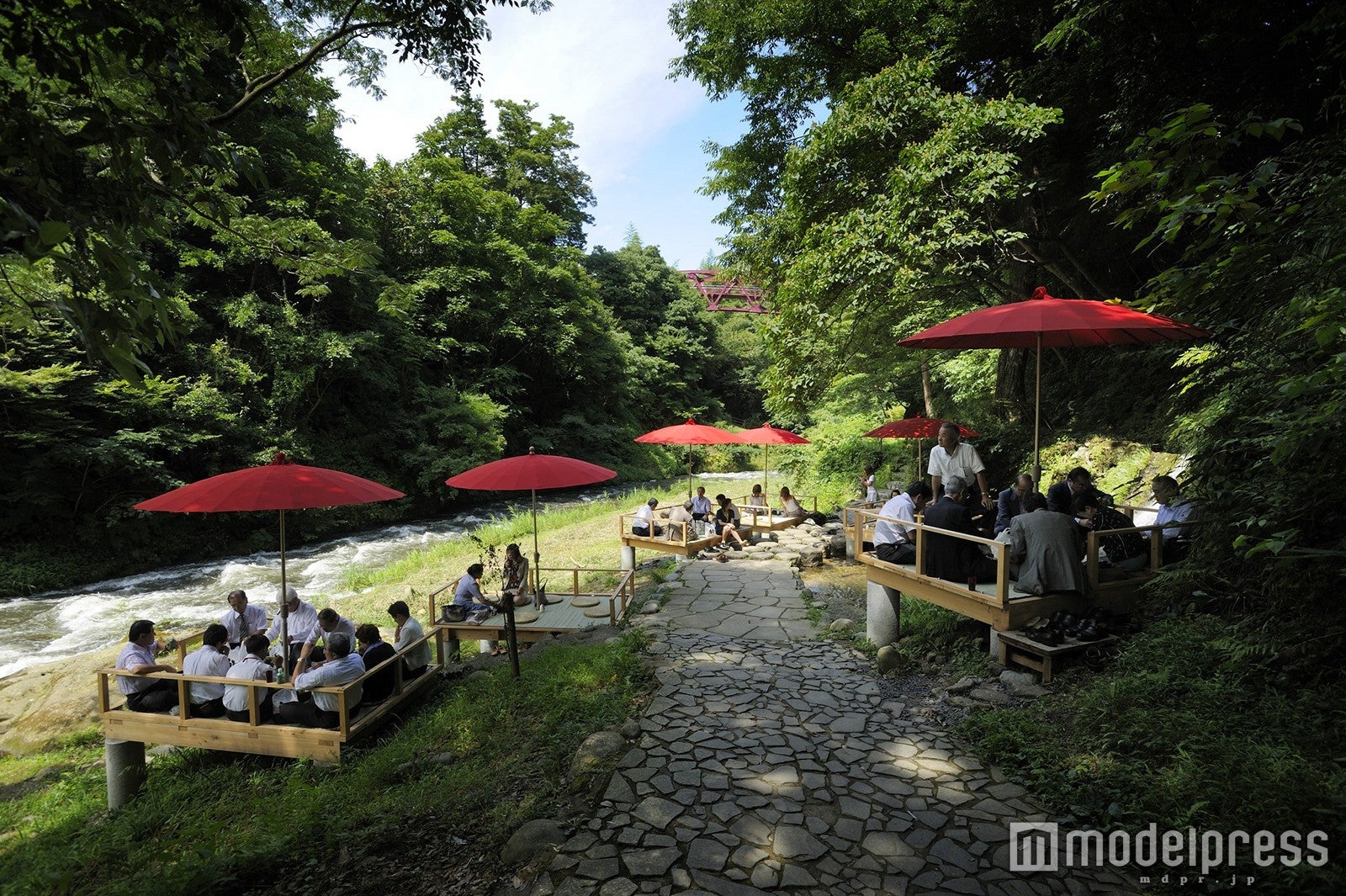 鶴仙渓 川床／画像提供：山中温泉観光協会・旅館協同組合