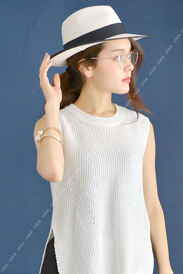 シンプル中折れつば広ハット「coca」3,390円（税込）