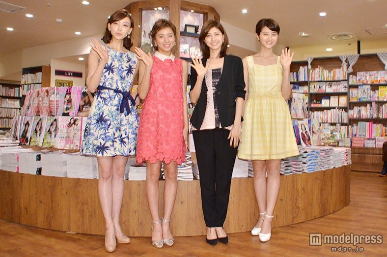 （左から）渡辺舞、ラブリ、内田有紀、鈴木ちなみ