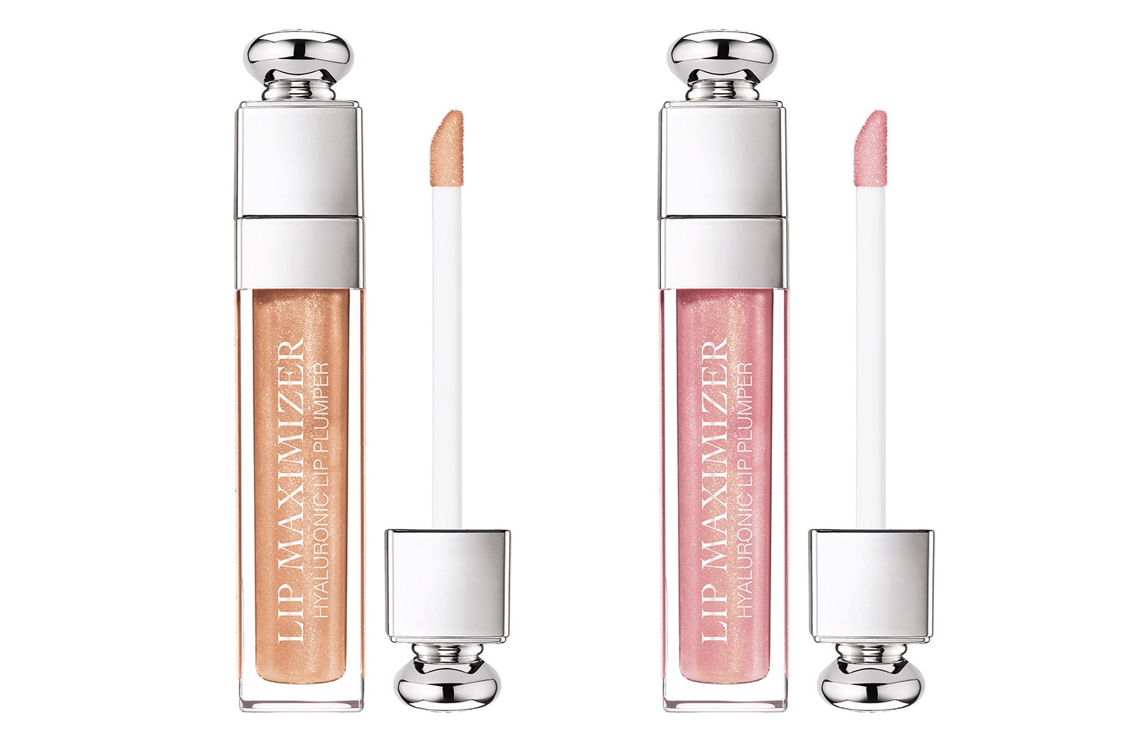 （左から）「ディオール アディクト リップ マキシマイザー 103 ピュア ゴールド」「同　104 ローズ ゴールド」（提供写真）