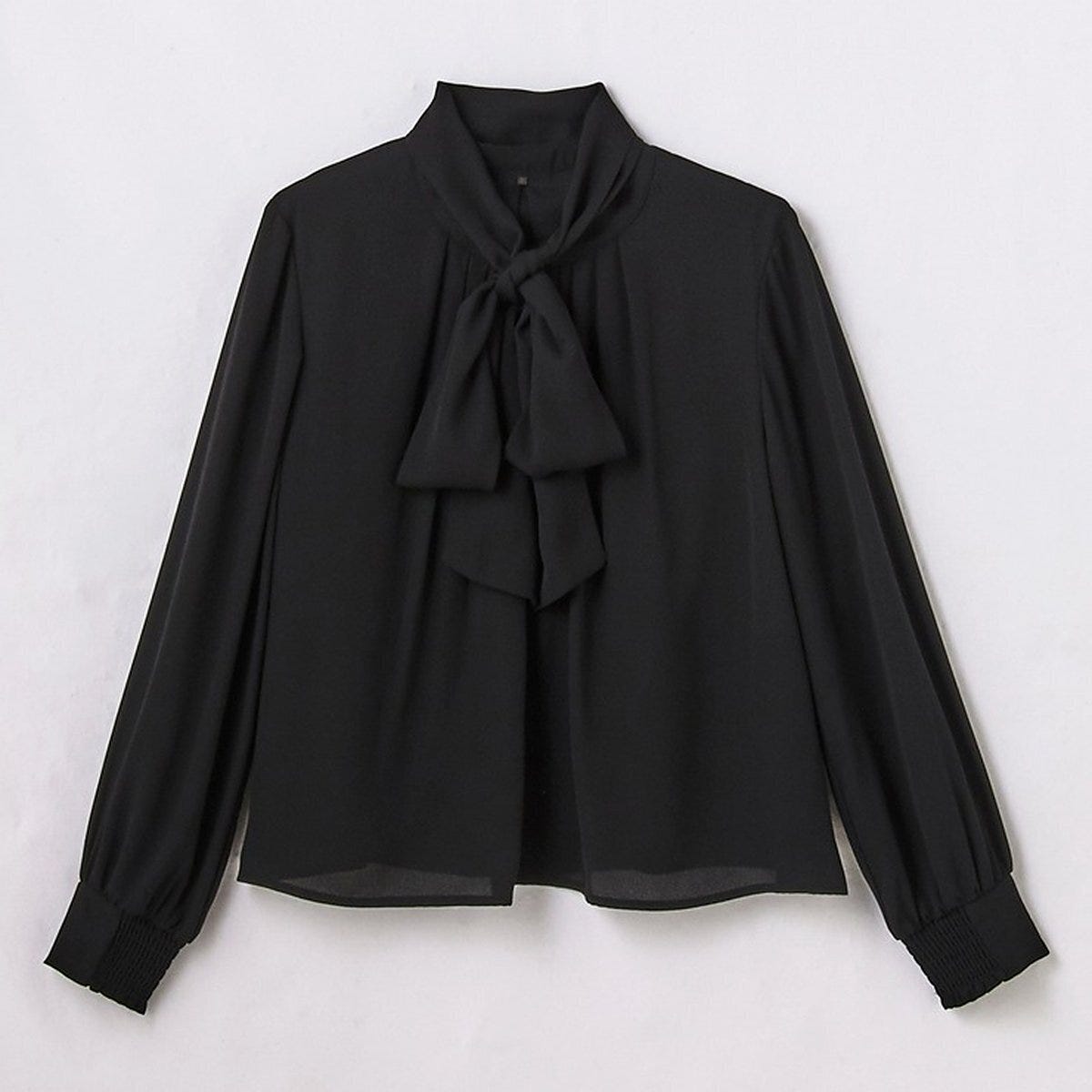 しまむらのリボンブラウス（どこでもっと！）