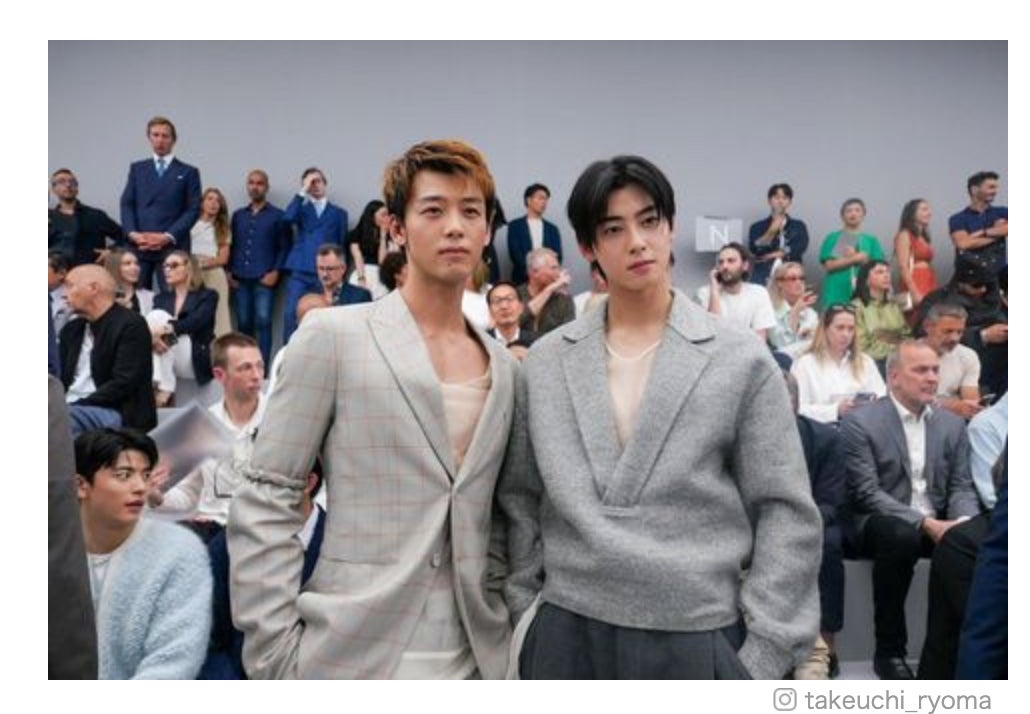 竹内涼真、ASTROチャウヌとの2ショット公開「スタイル異次元」「眩しい」と反響殺到