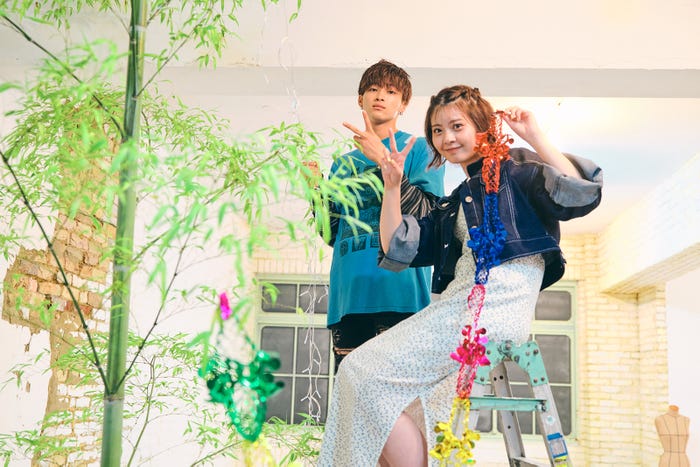 松本怜生、星乃夢奈「彼とオオカミちゃんには騙されない 七夕チャレンジ・スペシャル」(C)AbemaTV, Inc.