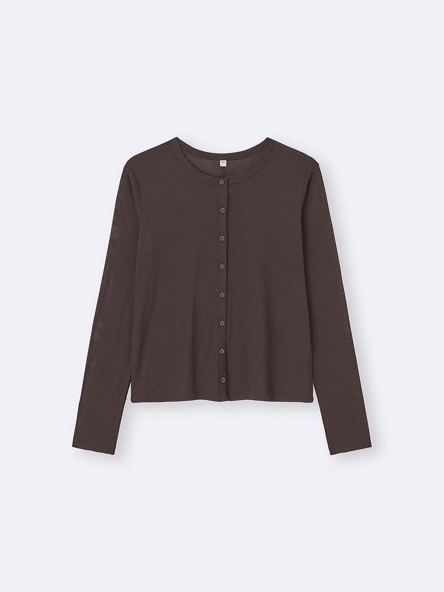 GUのソフトシアーカーディガン