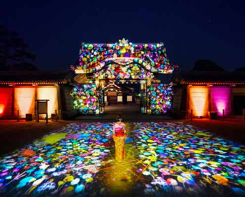 京都「NAKED FLOWERS 2022 秋」二条城が鳳凰&花のデジタルアートで彩られる