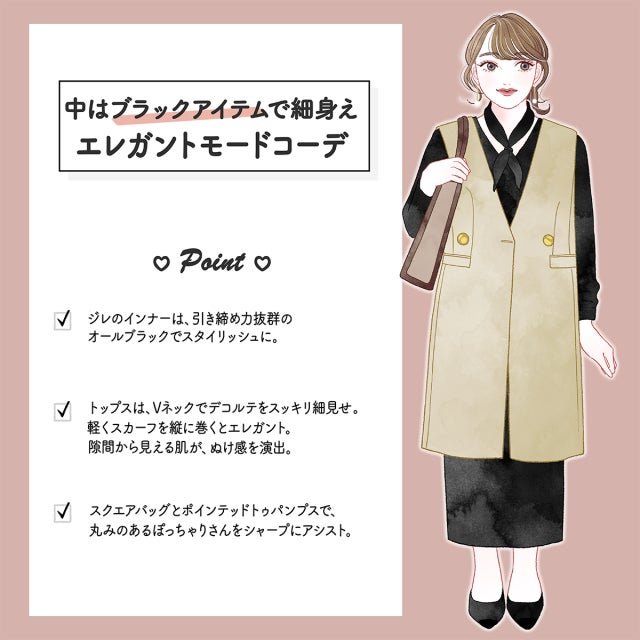 着るだけでおしゃれ上級者感 ぽっちゃり体型がすんっと細見え キレイめジレコーデ モデルプレス 着るだけでおしゃれ上級者感 ぽっちゃり体型がすんっと細見え キレイめジレコーデ モデルプレス
