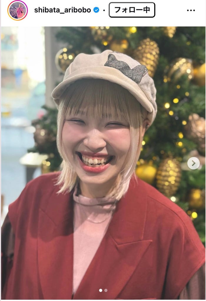 ヘアカット前のありぼぼ ありぼぼInstagramより