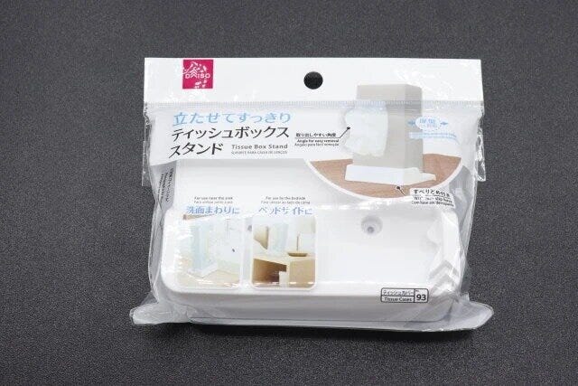 ダイソー ティッシュボックススタンド ダイソーのティッシュボックススタンドのパッケージ