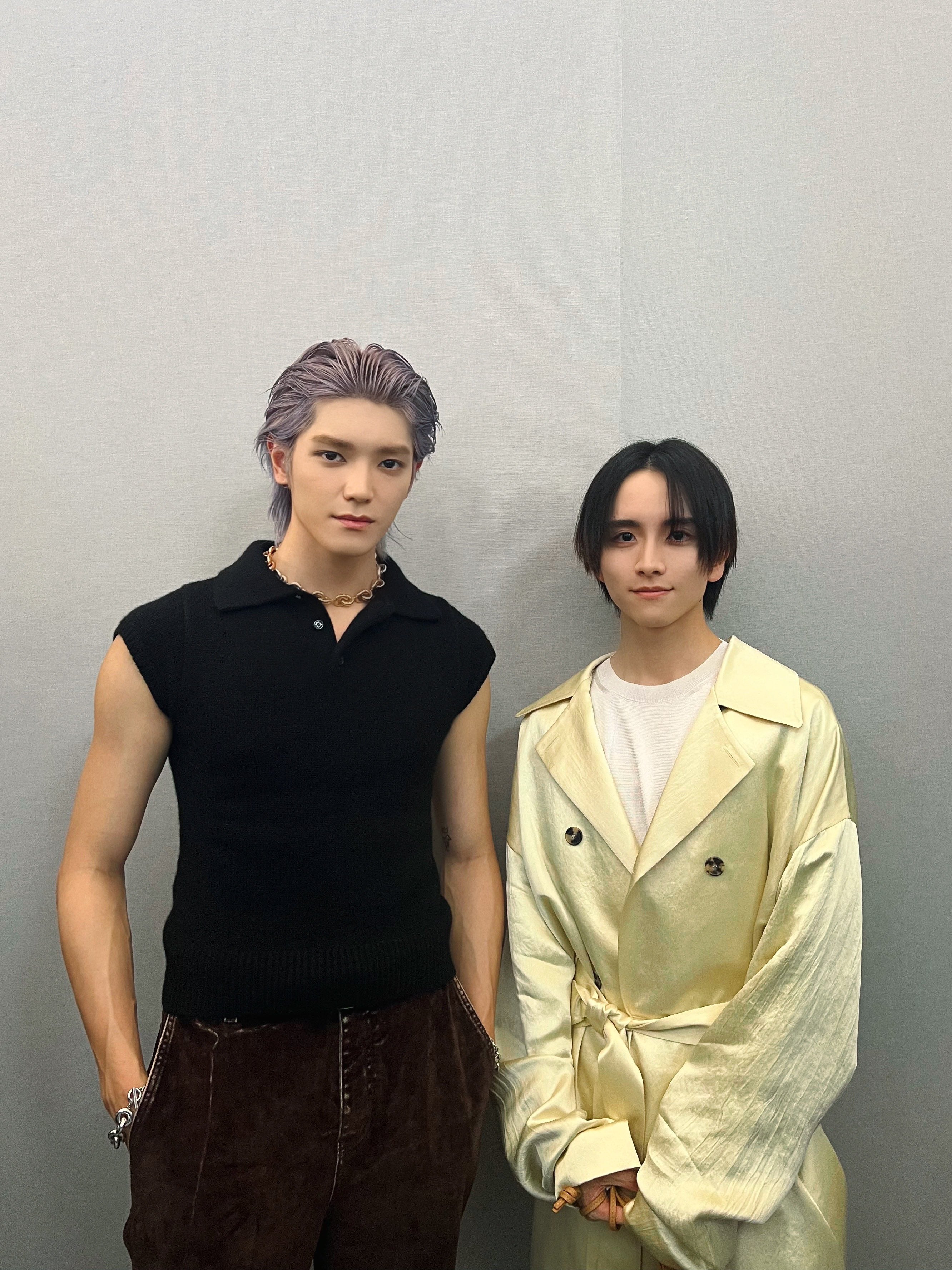 板垣李光人、NCTテヨンとパリで2ショット 日本語でのやり取りも話題「美の競演」「緊張が伝わる」