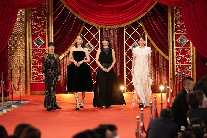岸井ゆきの、のん、倍賞千恵子、広瀬すず、吉岡里帆(写真提供:東京写真記者協会)