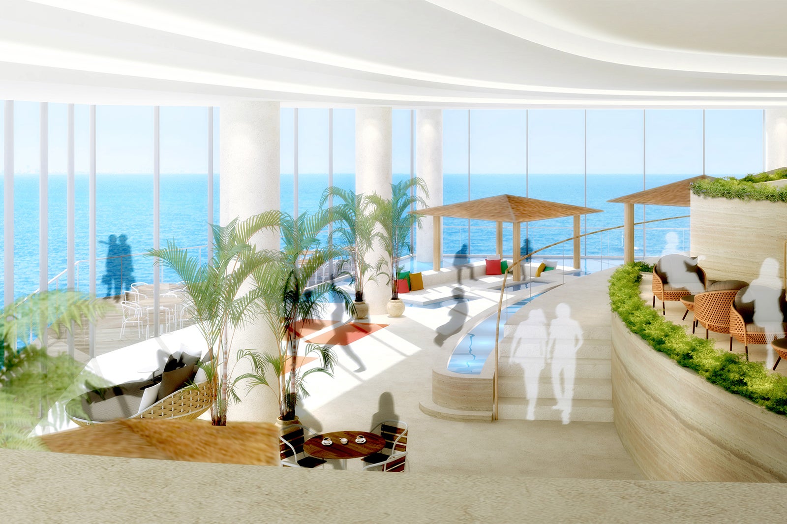 日帰り温泉施設内休憩スペース／画像提供：東京ドーム