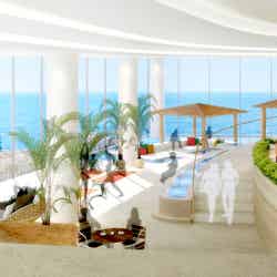 日帰り温泉施設内休憩スペース/画像提供:東京ドーム