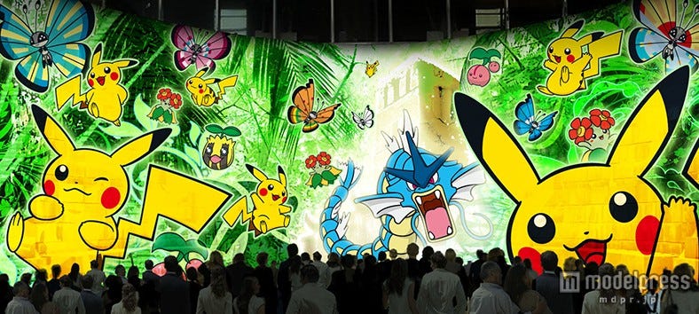 ピカチュウの冒険を描くプロジェクションマッピングが登場